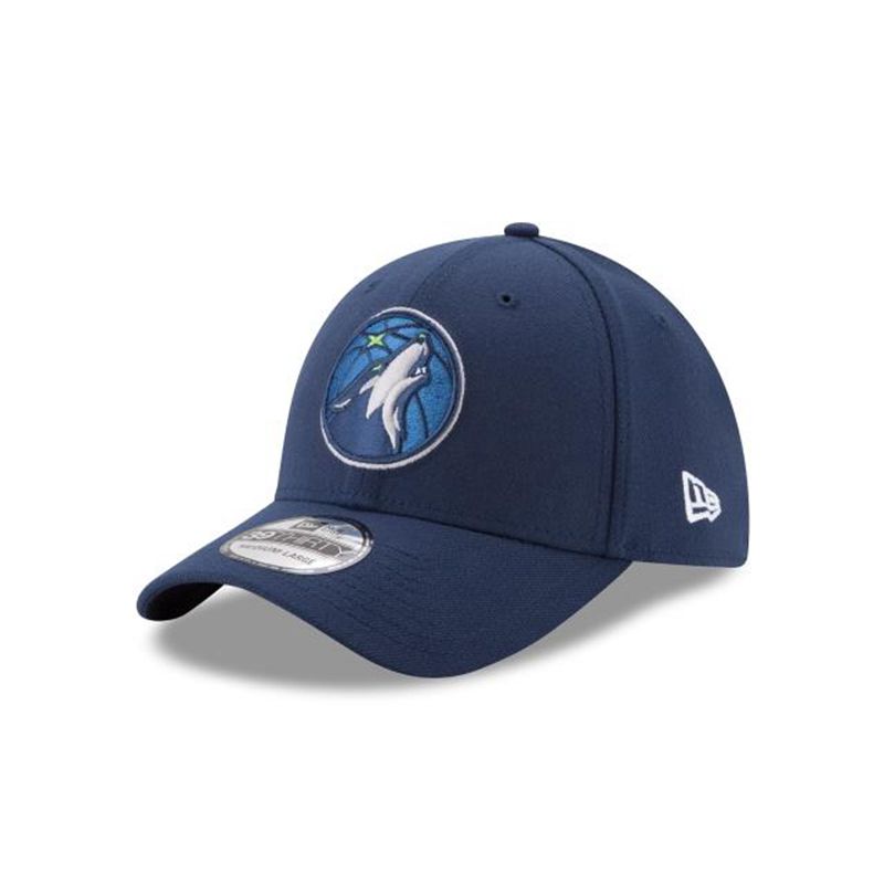 NBA Minnesota Timberwolves Team Classic 39Thirty Stretch Fit (RKT5583) - Blue New Era Caps